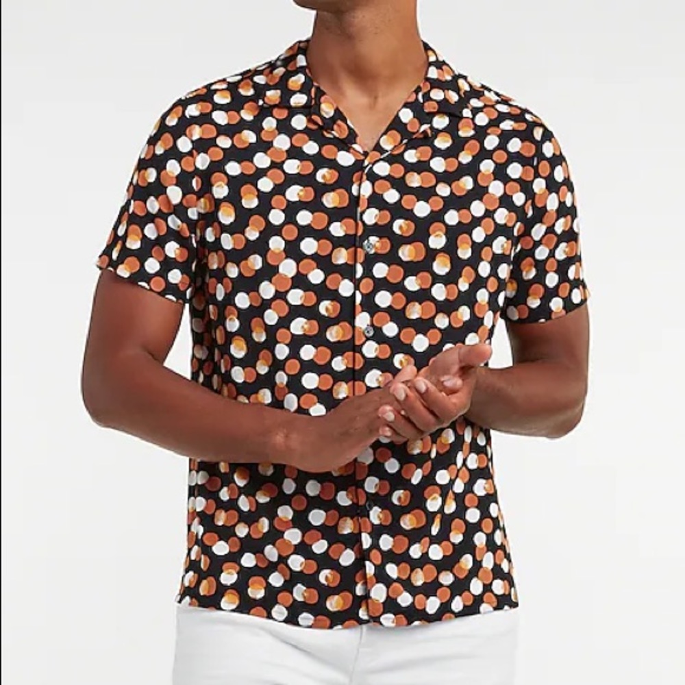 Express Men’s Print Button-Down Shirt